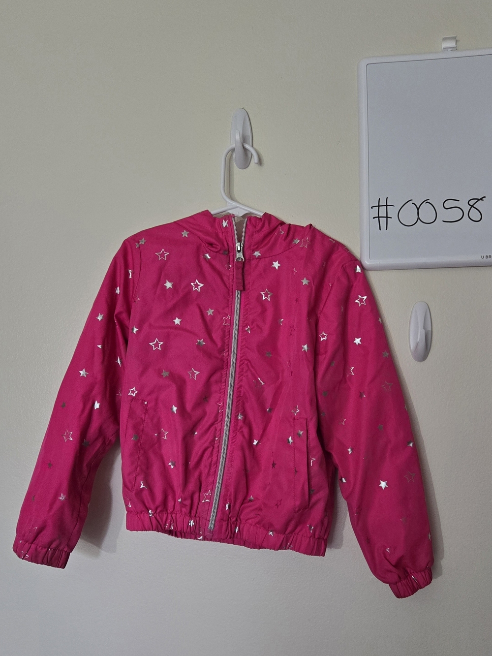 Pink Platinum 5/6 Hot Pink Star Metallic Zip Jacket #0058
